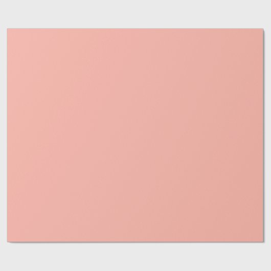 Minimalistisch pfirsichrosa schlichte Vollfarbe mo Geschenkpapier (Flach)