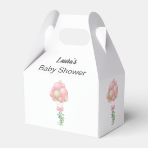 Minimalistisch Pink Balloons Girl Baby Dusche Geschenkschachtel