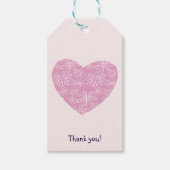 Minimalistisch Pink Blush Blume Herzlichen Dank Geschenkanhänger (Vorderseite)