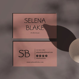 Minimalistisch Pink Boho | Trendy Retro Chic Visitenkarte