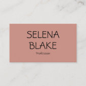 Minimalistisch Pink Boho | Trendy Retro Chic Visitenkarte (Vorderseite)