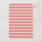 Minimalistisch Pink Bow Baby Dusche Begleitkarte (Rückseite)