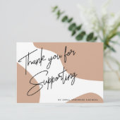 Minimalistisch Pink Danke Business Card (Stehend Vorderseite)