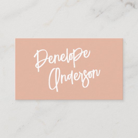 Minimalistisch Pink Neutral Boho Chic Modern Trend Visitenkarte (Vorderseite)
