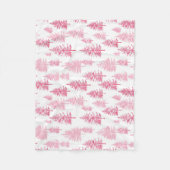 Minimalistisch Pink Pine Trees Fleece Blanket (Vorderseite)