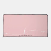 Minimalistisch-Pink-Script-Kalligraphie Schreibtischunterlage (Vorderseite)