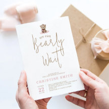 Minimalistisch Pink Teddy Bear Wasserfarbe Babydus