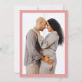 Minimalistisch Pink Tiny Baby Dusche Einladung (Rückseite)