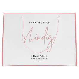 Minimalistisch Pink Tiny Baby Dusche Große Geschenktüte