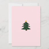 Minimalistisch Pink Weihnachtsbaumkarte Einladung (Vorderseite)