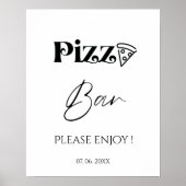 Minimalistisch Pizza Bar Signieren Pizza Probe Din Poster (Vorne)