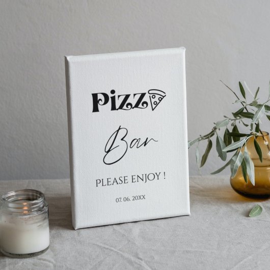 Minimalistisch Pizza Bar Signieren Pizza Probe Din Poster