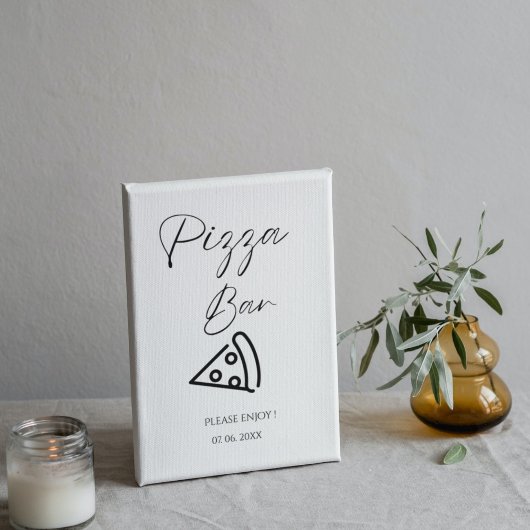 Minimalistisch Pizza Bar Signieren Pizza Probe Din Poster