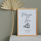 Minimalistisch Pizza Bar Signieren Pizza Probe Din Poster