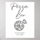 Minimalistisch Pizza Bar Signieren Pizza Probe Din Poster (Vorne)