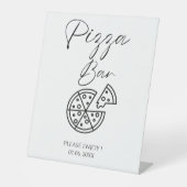 Minimalistisch Pizza Bar Signieren Pizza Probe Din Sockelschild (Vorderseite)