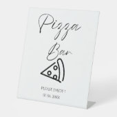 Minimalistisch Pizza Bar Signieren Pizza Probe Din Sockelschild (Vorderseite)