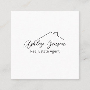 Minimalistisch Platz QR-Code Quadratische Visitenkarte