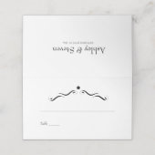 Minimalistisch Platzkarte (Außenseite Aufgefaltet)