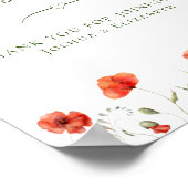 Minimalistisch Poppies Gästebuch Hochzeitszeichen (Ecke)