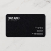 Minimalistisch Premium Black Modern Custom Visitenkarte (Vorderseite)