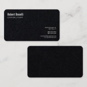 Minimalistisch Premium Black Modern Custom Visitenkarte (Vorne/Hinten)