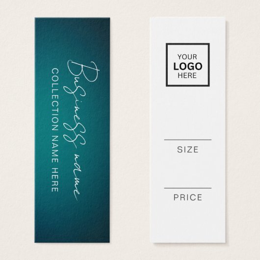 Minimalistisch Price Hang Tag Card (Vorne & Hinten)