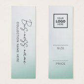 Minimalistisch Price Hang Tag Card (Vorne & Hinten)