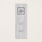 Minimalistisch Price Hang Tag Card (Rückseite)