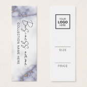 Minimalistisch Price Hang Tag Card (Vorne & Hinten)