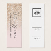 Minimalistisch Price Hang Tag Card (Vorne & Hinten)