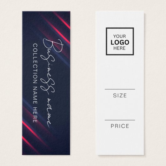 Minimalistisch Price Hang Tag Card (Vorne & Hinten)