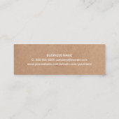 Minimalistisch Printed Kraft White Consultant Mini Visitenkarte (Rückseite)