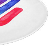 Minimalistisch Prism Hamsa Art Challah Schneidebrett (Ecke)