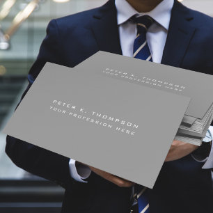 Minimalistisch pro grau modern visitenkarte