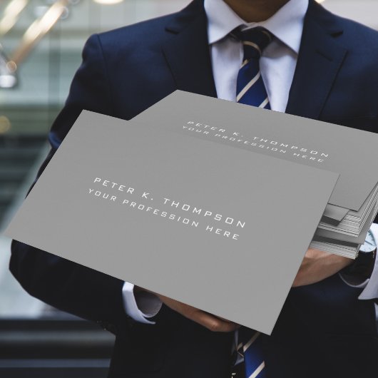 Minimalistisch pro grau modern visitenkarte