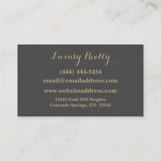 Minimalistisch Pro Real Anwesen Broker Business Ca Visitenkarte (Rückseite)