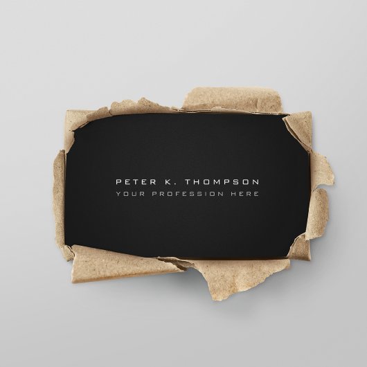 Minimalistisch pro schwarz visitenkarte