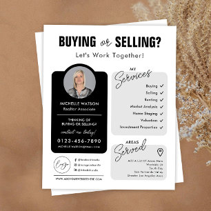 Minimalistisch Property Agent Foto Realtor Flyer