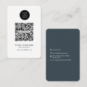 Minimalistisch-QR-Code sauber, einfach beruflich Visitenkarte (Vorne/Hinten)