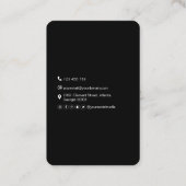 Minimalistisch-QR-Code-sauber, schwarz-weiß Visitenkarte (Rückseite)