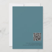 Minimalistisch QR Dusty Blue Wedding Save The Date (Rückseite)