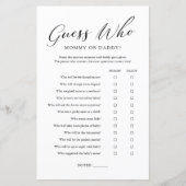 Minimalistisch Ratet, wer Mama oder Papa spielen (Vorderseite)