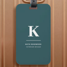 Minimalistisch rauchgrüne moderne große Initialzün