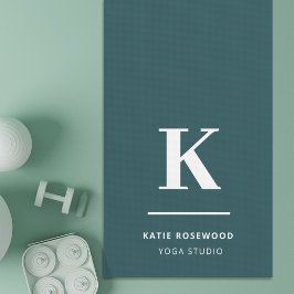 Minimalistisch rauchgrüne moderne große Initialzün Yogamatte