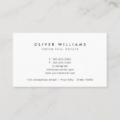 Minimalistisch Real Anwesen Agent Beruflich Broker Visitenkarte (Rückseite)