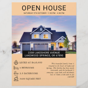 Minimalistisch Real Anwesen Open House Flyer - Cus