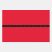 Minimalistisch Red Black & Gold Geometric Geschenkpapier Set (Vorderseite 2)