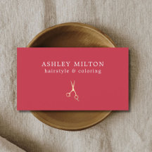 Minimalistisch Red Imitate Gold Scissour Haare Sty