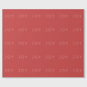 Minimalistisch Red Joy Typografy Pattern Geschenkpapier (Flach)